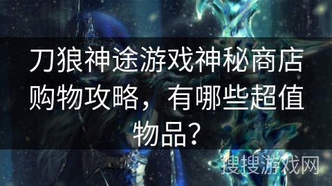 刀狼神途游戏神秘商店购物攻略，有哪些超值物品？