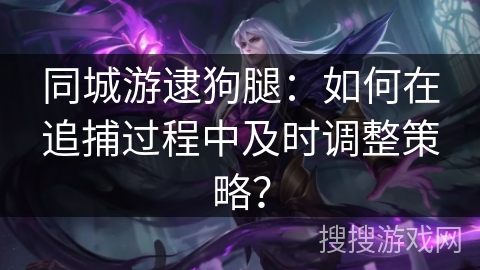 同城游逮狗腿:如何在追捕过程中及时调整策略? 同城游逮狗腿:如何在追捕过程中及时调整策略?