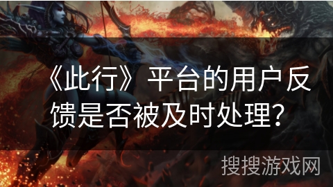 《此行》平台的用户反馈是否被及时处理？