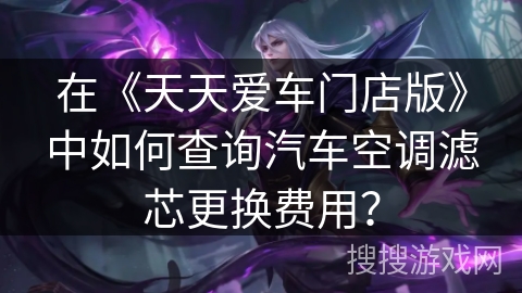在《天天爱车门店版》中如何查询汽车空调滤芯更换费用？