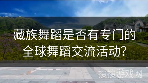 藏族舞蹈是否有专门的全球舞蹈交流活动？