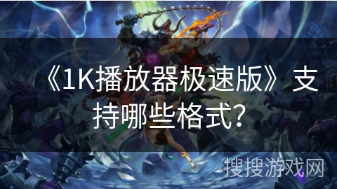 《1K播放器极速版》支持哪些格式？