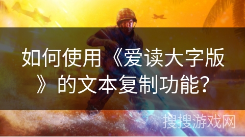 如何使用《爱读大字版》的文本复制功能？