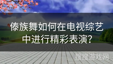傣族舞如何在电视综艺中进行精彩表演？