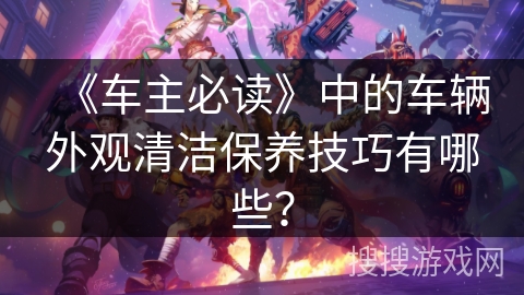 《车主必读》中的车辆外观清洁保养技巧有哪些? 《车主必读》中的车辆外观清洁保养技巧有哪些?