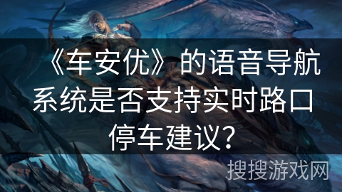 《车安优》的语音导航系统是否支持实时路口停车建议？