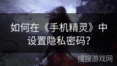 如何在《手机精灵》中设置隐私密码？