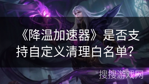 《降温加速器》是否支持自定义清理白名单? 《降温加速器》是否支持自定义清理白名单?