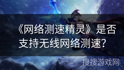 《网络测速精灵》是否支持无线网络测速？