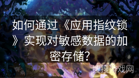 如何通过《应用指纹锁》实现对敏感数据的加密存储？