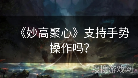 《妙高聚心》支持手势操作吗？