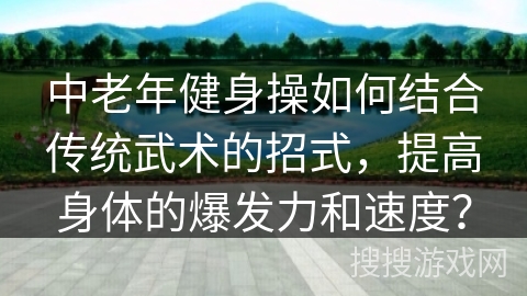中老年健身操如何结合传统武术的招式，提高身体的爆发力和速度？