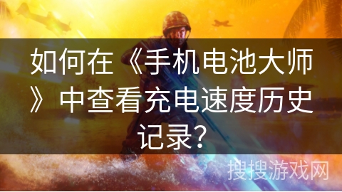 如何在《手机电池大师》中查看充电速度历史记录？