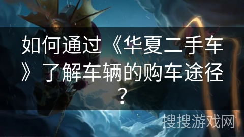 如何通过《华夏二手车》了解车辆的购车途径？