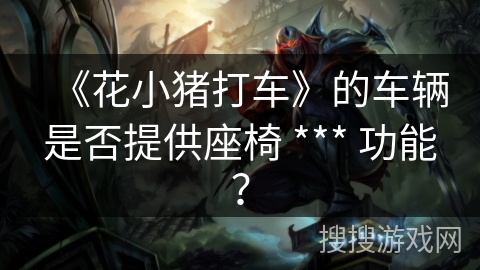 《花小猪打车》的车辆是否提供座椅 *** 功能？