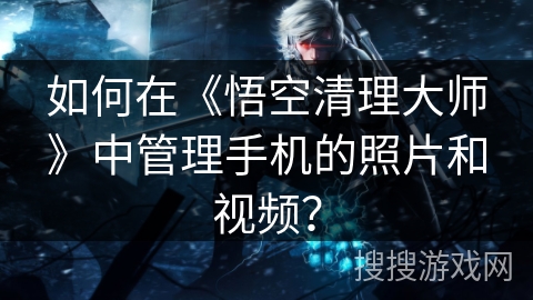 如何在《悟空清理大师》中管理手机的照片和视频？