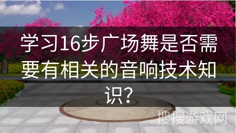 学习16步广场舞是否需要有相关的音响技术知识? 学习16步广场舞是否需要有相关的音响技术知识?
