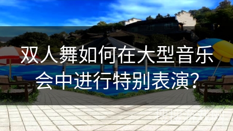 双人舞如何在大型音乐会中进行特别表演？