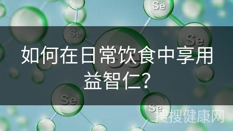 如何在日常饮食中享用益智仁？