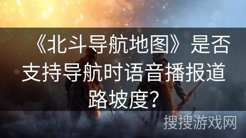 《北斗导航地图》是否支持导航时语音播报道路坡度？