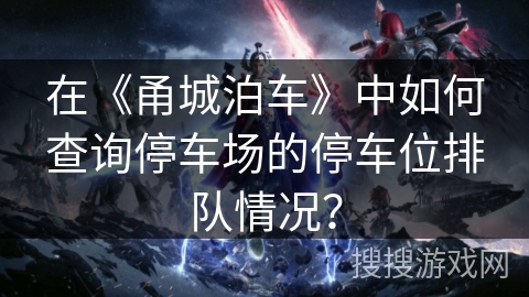在《甬城泊车》中如何查询停车场的停车位排队情况？