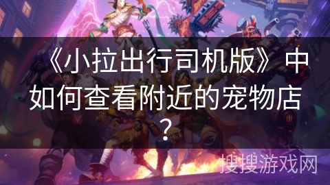 《小拉出行司机版》中如何查看附近的宠物店？