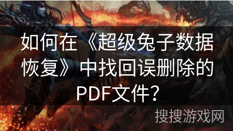 如何在《超级兔子数据恢复》中找回误删除的PDF文件？