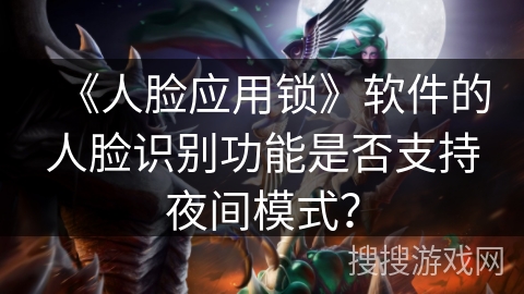 《人脸应用锁》软件的人脸识别功能是否支持夜间模式？
