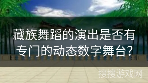 藏族舞蹈的演出是否有专门的动态数字舞台？