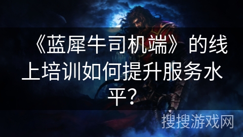 《蓝犀牛司机端》的线上培训如何提升服务水平？