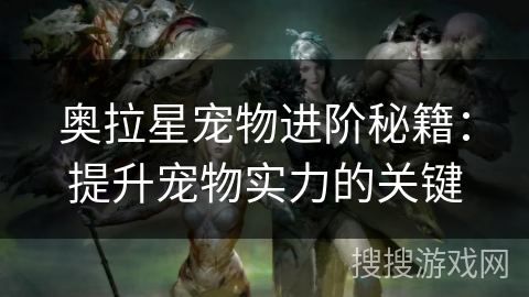奥拉星宠物进阶秘籍：提升宠物实力的关键