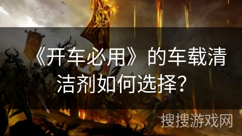 《开车必用》的车载清洁剂如何选择？