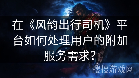 在《风韵出行司机》平台如何处理用户的附加服务需求？