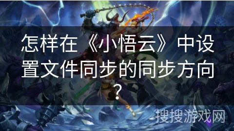 怎样在《小悟云》中设置文件同步的同步方向？