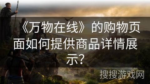 《万物在线》的购物页面如何提供商品详情展示？