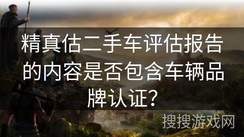 精真估二手车评估报告的内容是否包含车辆品牌认证？