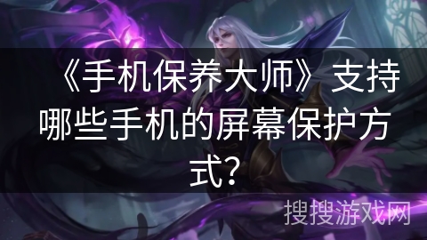 《手机保养大师》支持哪些手机的屏幕保护方式？