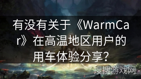有没有关于《WarmCar》在高温地区用户的用车体验分享？