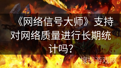 《网络信号大师》支持对网络质量进行长期统计吗？