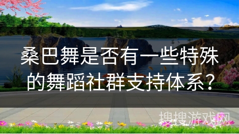 桑巴舞是否有一些特殊的舞蹈社群支持体系？