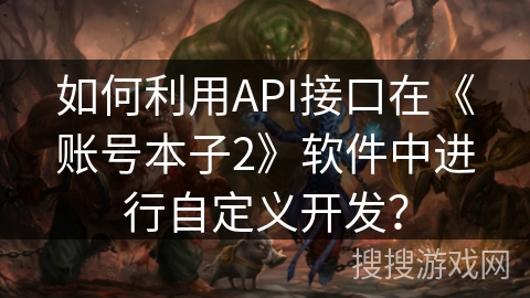 如何利用API接口在《账号本子2》软件中进行自定义开发？