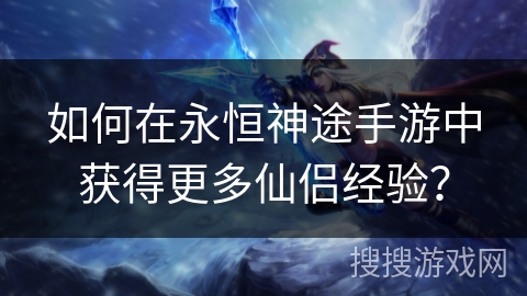 如何在永恒神途手游中获得更多仙侣经验？