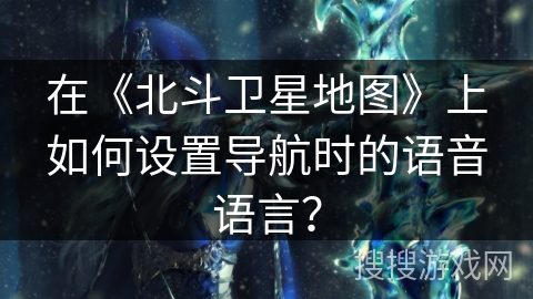 在《北斗卫星地图》上如何设置导航时的语音语言？