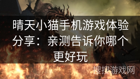 晴天小猫手机游戏体验分享:亲测告诉你哪个更好玩 晴天小猫手机游戏体验分享:亲测告诉你哪个更好玩