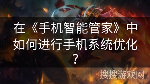 在《手机智能管家》中如何进行手机系统优化？