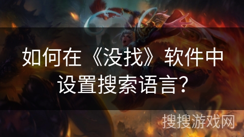 如何在《没找》软件中设置搜索语言？