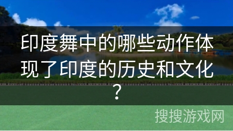 印度舞中的哪些动作体现了印度的历史和文化？