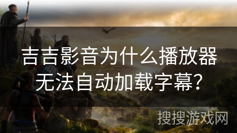 吉吉影音为什么播放器无法自动加载字幕? 吉吉影音为什么播放器无法自动加载字幕?