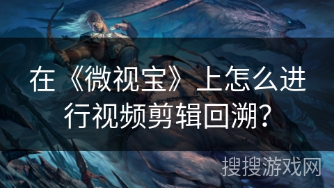 在《微视宝》上怎么进行视频剪辑回溯? 在《微视宝》上怎么进行视频剪辑回溯?