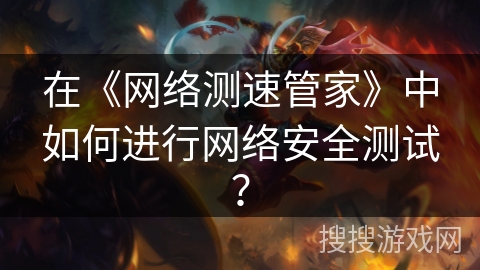 在《网络测速管家》中如何进行网络安全测试？